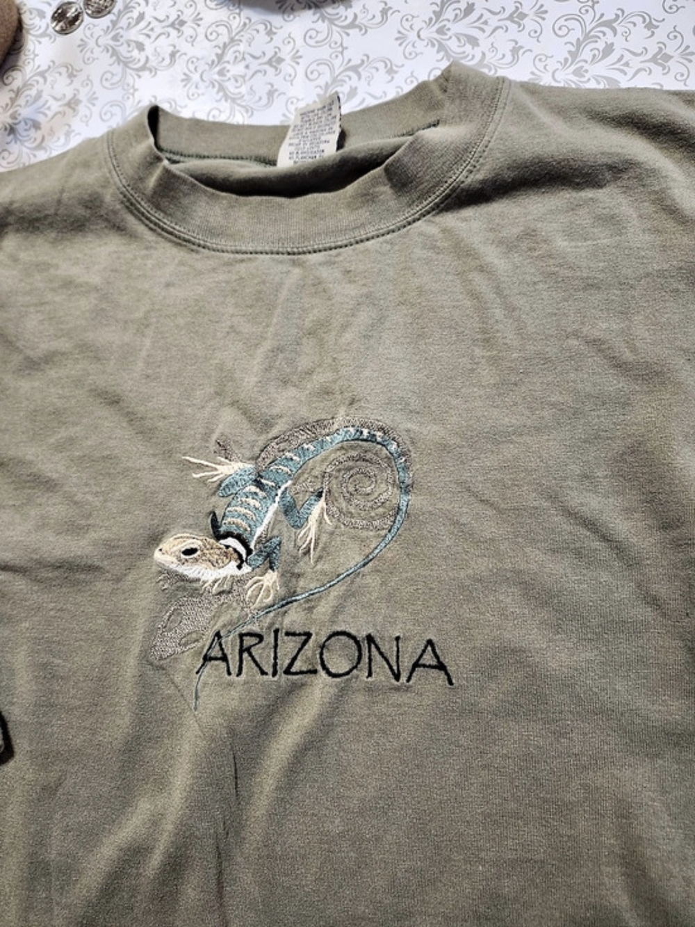 Embroidered Arizona Green Tee Shirt